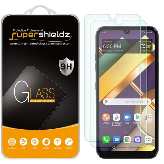[2-Pack] Supershieldz for LG Premier Pro Plus (L455DL) Tempered Glass Screen Protector, Anti-Scratch, Anti-Fingerprint, Bubble Free