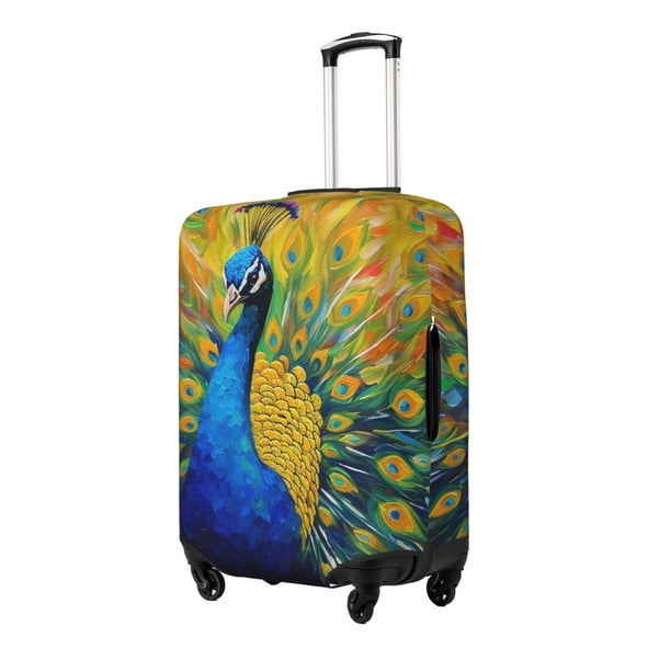 Balery Peacocks Funda de equipaje, fundas para maletas, elástica, lavable, protector de maletas, compatible con maletas de 18 a 32 pulgadas-Medium