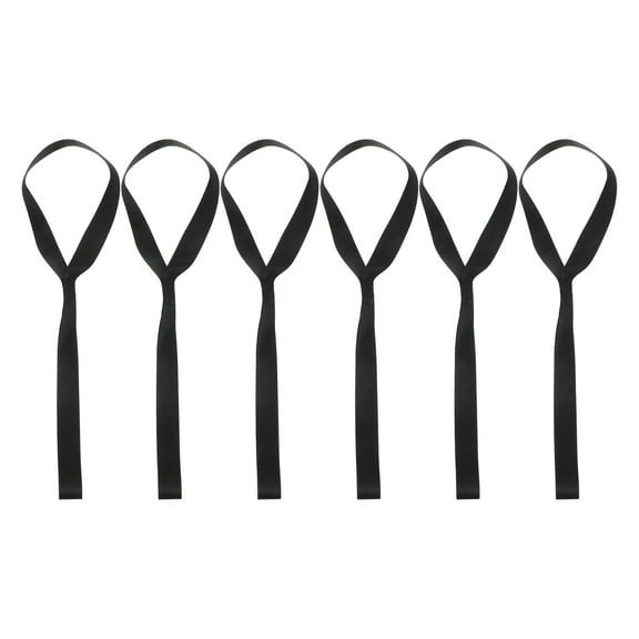 OUNONA 6-Pack Black Nylon Soft Straps for Secure Motorcycle Trailering and Cargo Tie Down