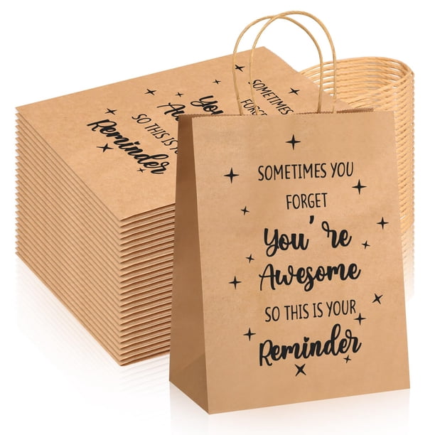 Bolsas de regalo Tenceur, 20 unidades, papel kraft marrón, 21 x 11 x 27 cm