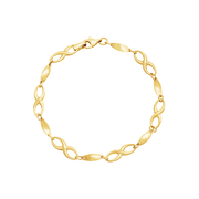 Women's Aurafin Collection Infinity Link Bracelet in 14kt Yellow Gold, 7"