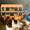 thumbnail image 6 of EastVita Chicken Nesting Boxes, 10-Hole Metal Nesting Boxes for Chickens, 2 Mounting Options for Egg Laying, Chicken Nesting Box with Roll Away Egg, with Large Holes, 6 of 7
