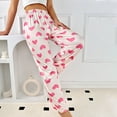 thumbnail image 2 of ABATAB Valentine's Day Womens Cute Heart Print Pajamasj Pants Vacation Pj Bottoms Elastic Waist Comfy Soft Sleepwear Trousers, 2 of 5