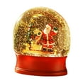 thumbnail image 2 of Caja de música navideña con forma de bola de nieve, figura de mesa con luz y música, hecha de resina de policarbonato, ideal para niños y adultos, sal, 2 of 9