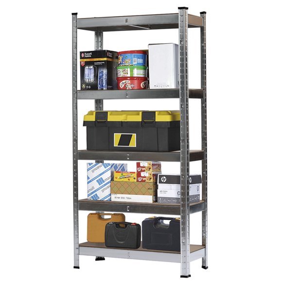Ktaxon 5-Shelf Steel Shelving, Adjustable Garage Storage Rack Capacity for 2250 lbs 11.8"W x 29.5"D x 59"H