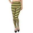 thumbnail image 5 of HDE Women Funny Printed Leggings Digital Print Black Yellow Bee Costume Tights, 5 of 6