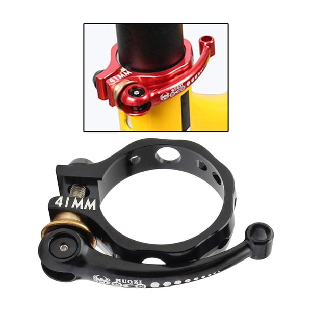 Abrazadera de tija de sillín Cola plegable liberación rápida Negro 41mm