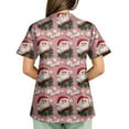thumbnail image 5 of Garbnen Christmas Womens Scrub Top V Neck Short Sleeve Tops for Women Trendy Thanksgiving Holiday Nurses Working Uniforms with Pockets S-5XL, 5 of 5