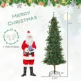 thumbnail image 3 of Costway 8 FT Artificial Christmas Tree with 702 Branch Tips, 36 Pine Cones & 400 LED Lights, 3 of 10