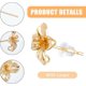 thumbnail image 5 of 20 piezas de aretes de botón de latón, aretes de botón de flor con aro, aretes chapados en oro de 18 quilates con 20 tuercas de plástico., 5 of 9