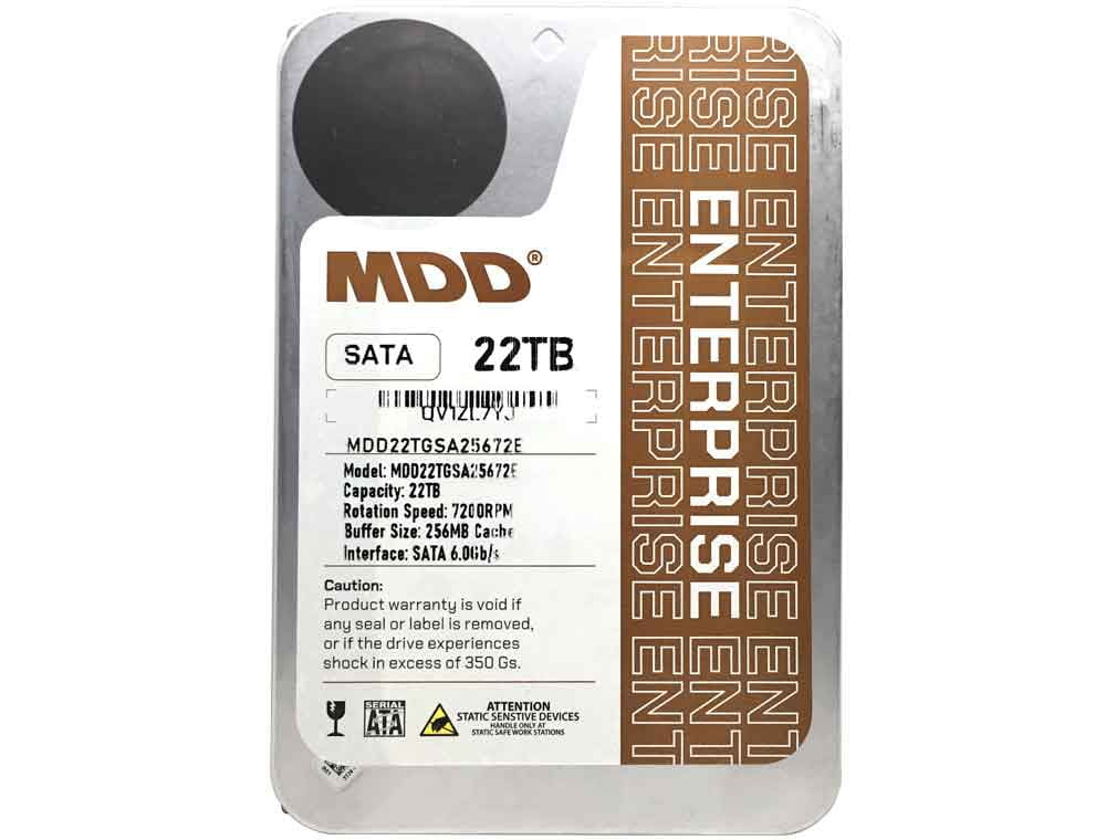 Restored MDD (MDD22TSATA25672E) 22TB 7200RPM 256MB Cache SATA 6.0Gb/s 3.5inch Internal Enterprise Hard Drive (Refurbished)