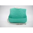 thumbnail image 3 of Busy Baby Silicone Toddler and Baby Bib with Food Catcher, Utensils and Utensil Straps, Spearmint, 3 of 9