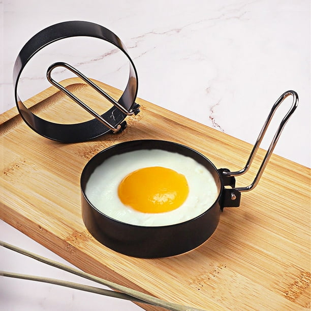 4 anillos para huevos, anillos para huevos, molde de metal redondo antiadherente para huevos, anillos para freír huevos, sartén para huevos fritos, molde para huevos/panqueques/filetes
