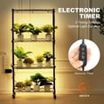 thumbnail image 3 of 4 Tier Plant Stand with 45W Full Spectrum Grow Light Timer 3 Modes Wheels for Indoor Plants Seed Starting, 3 of 6