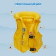thumbnail image 6 of LIIPEE Girls Buoyancy Life Jacket Summer Casual Sleeveless Inflatable Life Vest Girl Leisure Beach Life Vest Beachwear,Yellow,1-4 Years, 6 of 7