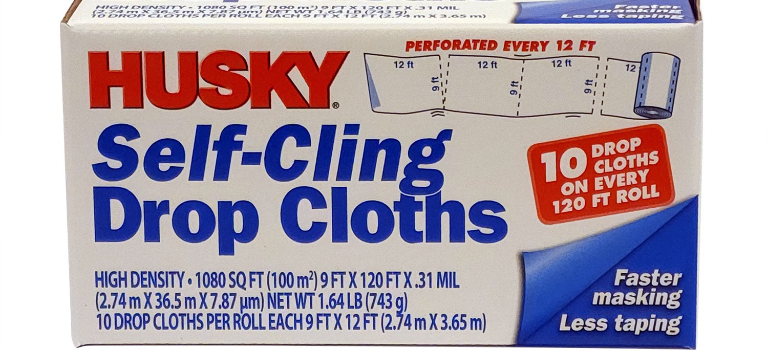 Husky 0.31 Mil Clear Drop Cloth, 9 ft. x 120 ft. photo 6
