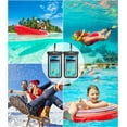 thumbnail image 7 of WEKEEP Waterproof Phone Pouch 2 Pack, IPX8 Cellphone Dry Bag Beach Essentials for Cruise Travel (Black/Teal), 7 of 7