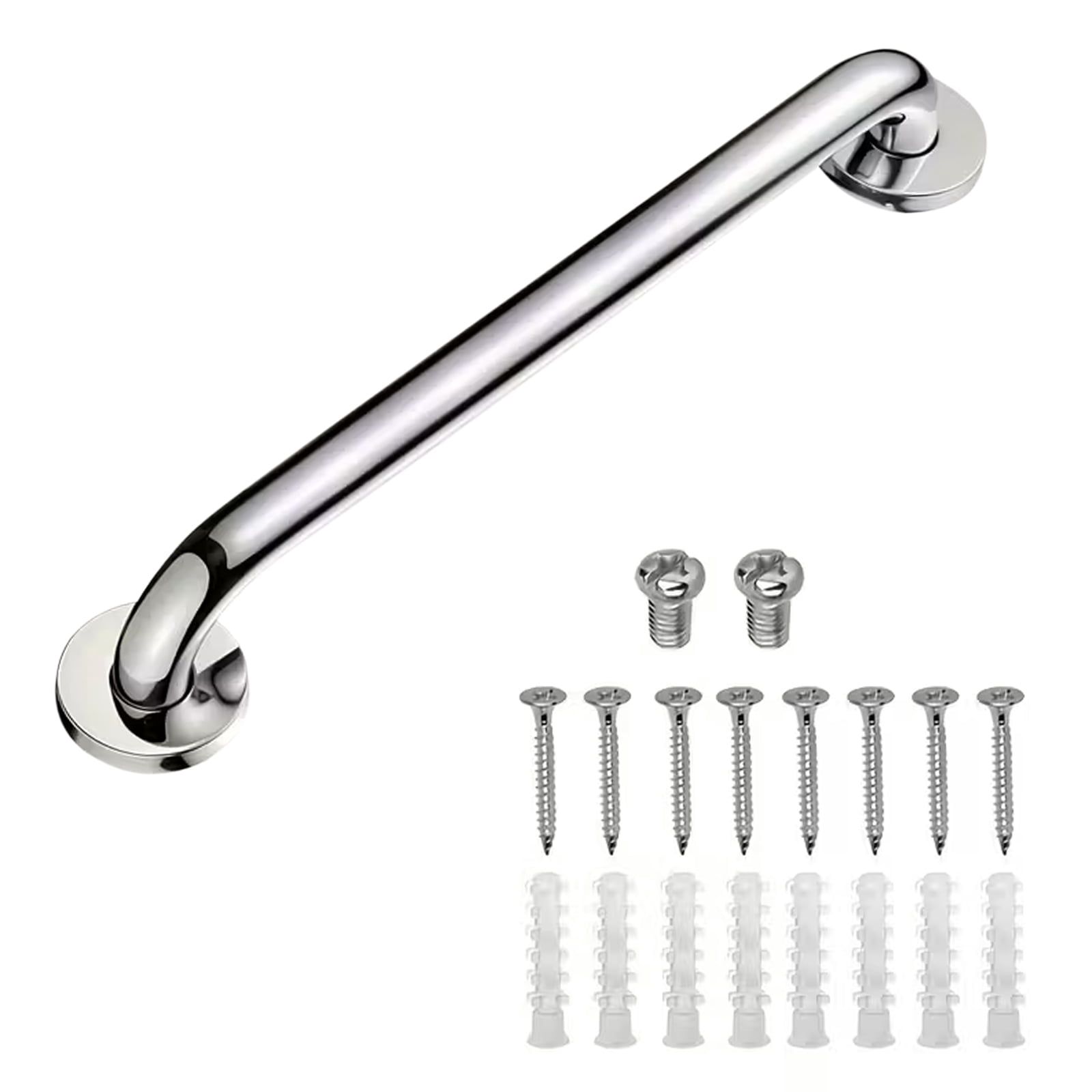 Grab Bars for Shower 19.6 Inch Bathroom Safety Bars for Seniors ,Heavy Duty 304 Stainless Steel, Non-Slip ,Brushed ,Wall Mounted, 500lbs Capacity
