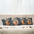 thumbnail image 7 of Ambesonne Saying Throw Pillow Cover 4 Pack, Cartoon Fox Funny Animal, 18", Multicolor, 7 of 7