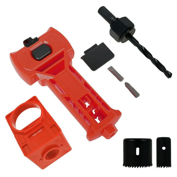 AEVXKHI Door Latch Installation Kit, Adjustable Door Latch Mortise Tool, Metal Lock Hole Saw Kit for 1-3/4 inch 1-3/8inch Thick Door