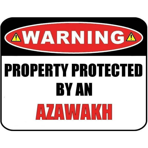 Warning Property Protected by an Azawakh 9 inch x 11.5 inch Laminated Dog Sign
