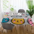 thumbnail image 3 of Yayeee Tablecloths 60" x 60" Rectangle Wrinkle Resistant Party Table Cover, Cute Cat Pattern, 3 of 8