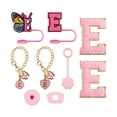 thumbnail image 2 of TidBay 9Pcs Portable Straw Stopper Set Letter Butterfly Design Cup Accessories for 30oz 40oz Cups Reusable Cartoon Silicone Straw Lids Chain Charm, 2 of 8