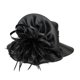 thumbnail image 1 of Chicheadwear Braid Hat W / Satin Burst Feather - Negro ChicHeadwear Sombrero para el sol, 1 of 1