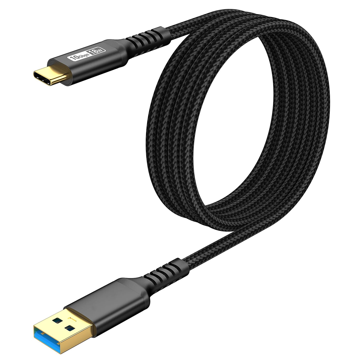 Quyaojz 10Gbps Android Auto USB C Cable,3A USB 3.1 Gen 2 Fast Charge & Data Transfer Cable, for iPhone 17/16/15 Pro Max, Samsung T7, Galaxy S23 S22 Ultra Note 20, SSD- Black 4FT