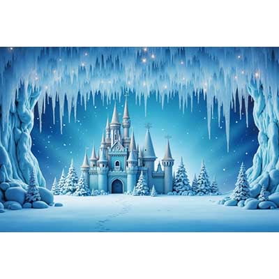 Backdrop Castle Ice Curtains Forest Mountain Photography Shooting Background Childr Birthday rations