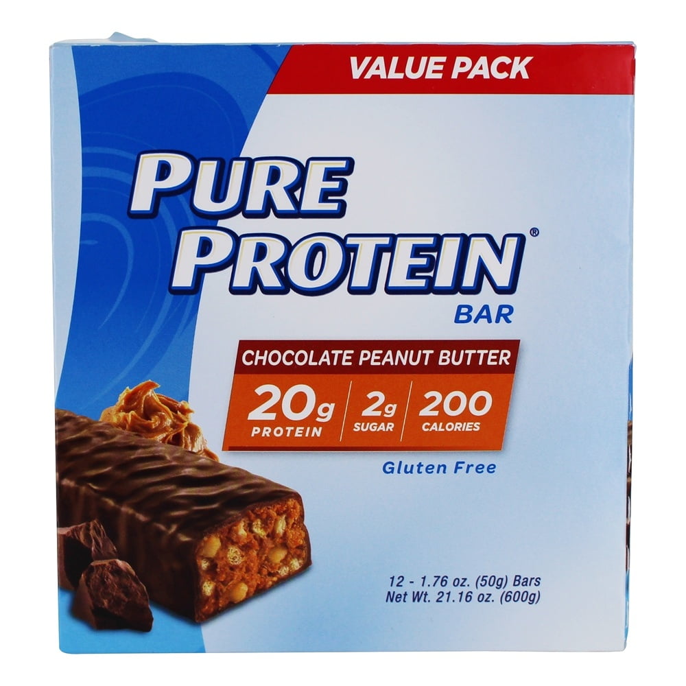 Pure Protein Protein Bar Value Pack Chocolate Peanut Butter 12 Bars
