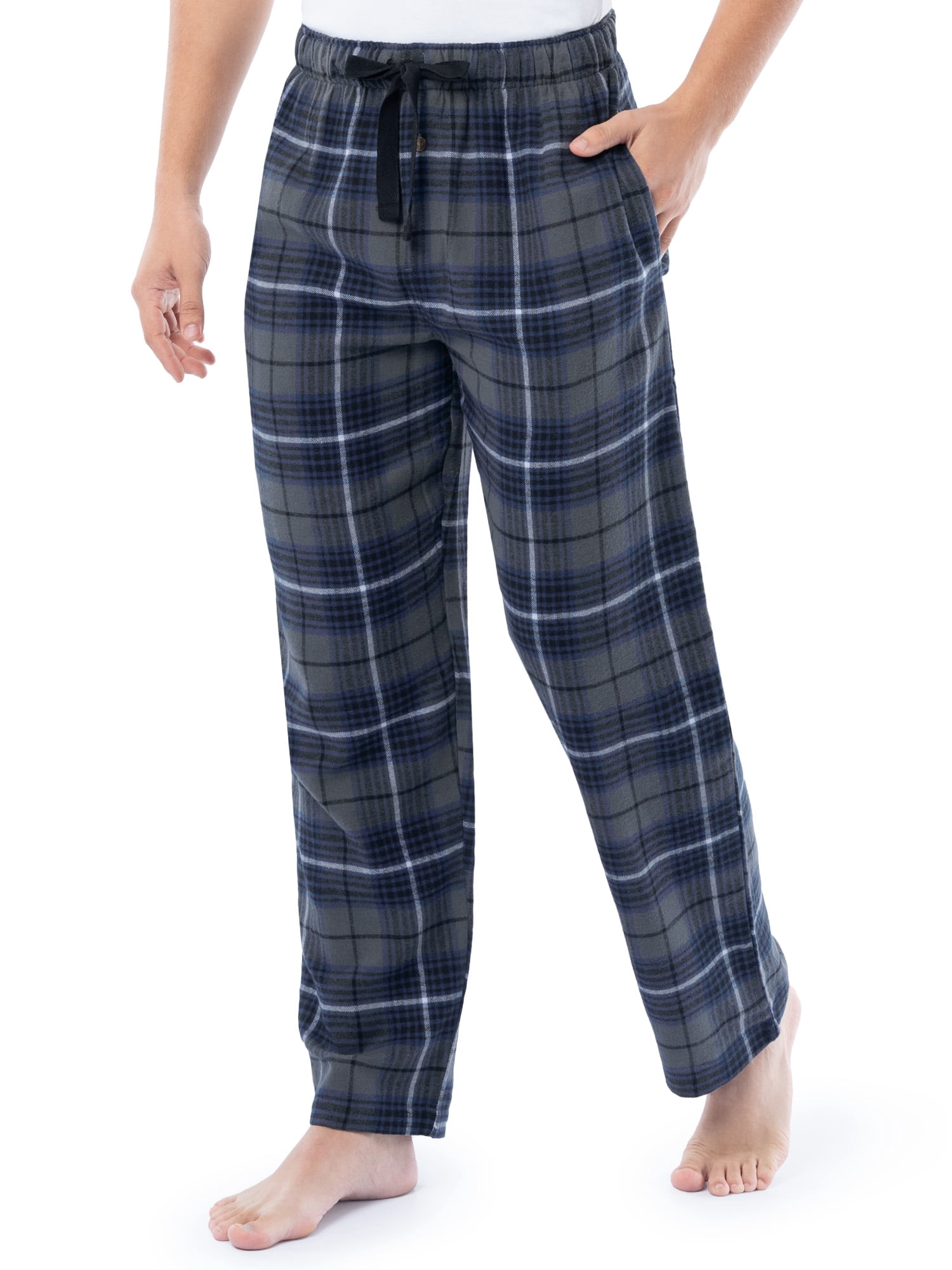Fruit of the Loom Men's Jersey Knit Top and Flannel Pajama Pants Set, 2-Piece, Sizes S-5XL