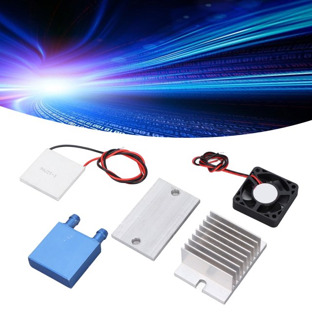 DIY Peltier Refroidisseur Kit, Peltier Refroidisseur Kit Réfrigération Effet Aluminium pour Plaque de Refroidissement pour Lit d'Animal de Compagnie Refroidissement