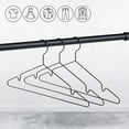 thumbnail image 6 of pamo Black Metal Clothes Hangers - 5,10 or 20 Stainless Steel Black Hangers 16.5"- Coated, Scratch- and Rust-Resistant - Space Saving Clothes Hanger, 6 of 8