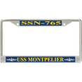 thumbnail image 1 of USS Montpelier SSN-765 License Plate Frame, 1 of 1