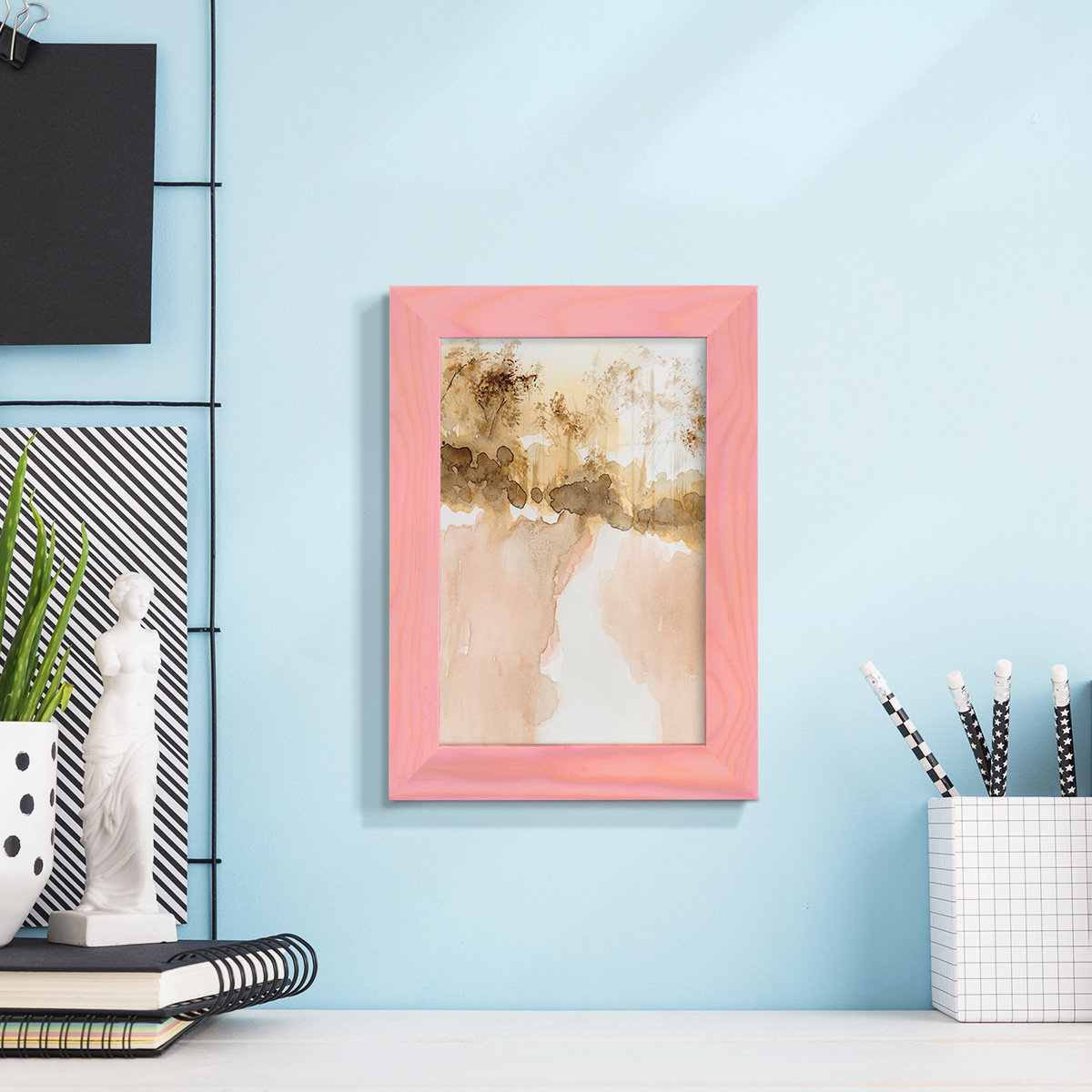 Sun Kissed Earth I - Framed Print w/glass - Sunset Pink