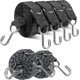 thumbnail image 1 of Set Of 6 Elastic Bungee Cords With Hooks, 4 Extra Long Elastic Straps Of 2 M And 2 Blue Elastic Cords Of 1 M, 200 X 3 Cm, 100 X 3 Cm, 1 of 4