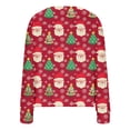 thumbnail image 4 of Cárdigan informal para mujer, cárdigan con botones y estampado navideño, chaqueta de moda, blusa para mujer, 4 of 5