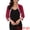 Burgundy, variant on Women's Sequin Beaded Open Front Evening Shrug M White