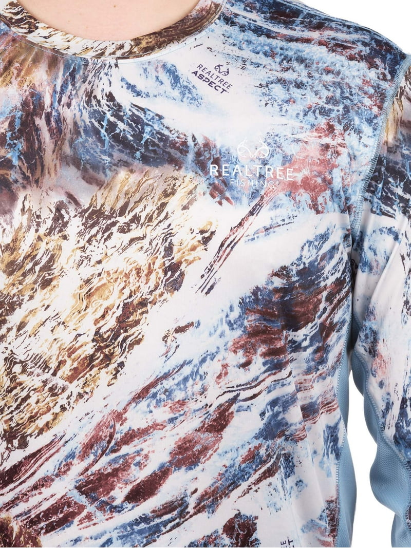 T-shirt De Pêche Realtree Aspect Manches Longues - Homme - Multi-XL - Neuf Avec étiquette