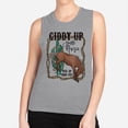 thumbnail image 2 of Giddy up Jingle Horse Women's Muscle Tank X-Small Heather Grey, 2 of 5