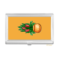 thumbnail image 1 of Red Potted Lily Cartoon Business Card Holder Case Pocket Box Wallet, 1 of 3