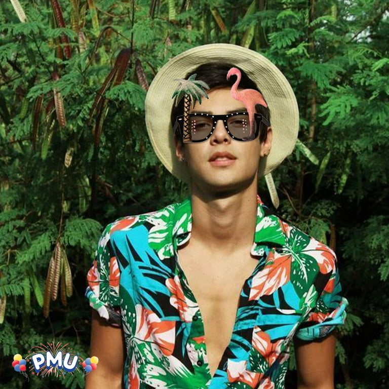 Flamingo Palm Tree Glasses Costume Accesory Flamingo Palm Tree Glasses Costume Accesory