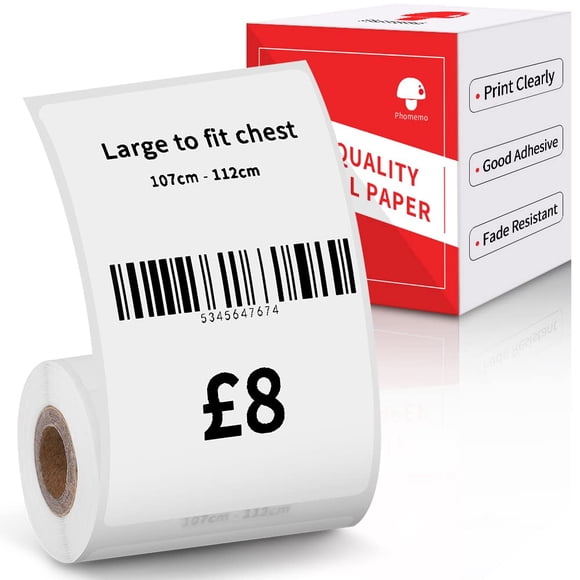 Papier Thermique Compatible avec Phomemo M110 M220 M200 M221 M150 M250 M260 M108 M100 Imprimante d'Étiquettes, Phomemo M110 Imprimante Thermique pour Étiquetage de Bocaux, 1.96"x3.15 Pouces (50x80mm), 100 Autocollants/rouleau