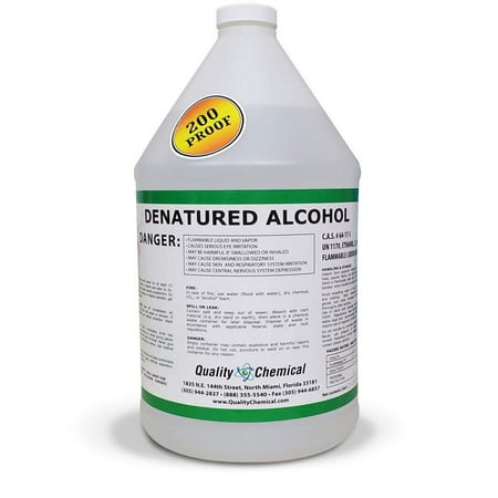 Quality Chemical Denatured Alcohol (Ethanol) 200 Proof / 1 Gallon (128 oz.)