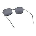 thumbnail image 4 of Dad Fashion Retro Classic Small Rounded Rectangle Metal Rim Sunglasses All Black, 4 of 4