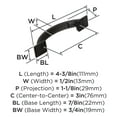 thumbnail image 5 of Amerock Candler 3 inch (76mm) Center-to-Center Oil-Rubbed Bronze Cabinet Pull - 10 Pack, 5 of 8