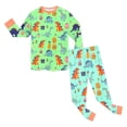 thumbnail image 4 of Gubotare 2 Piece Baby Pajamas Boy Unisex Babies, Toddlers and Kids' Snug-Fit Pajamas, Pack of 2 4T 5T (Light Green,4-5 Years), 4 of 5