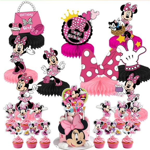 Mouse Party Supplies Honeycomb Centerpieces Table Toppers Cake Toppers Decorations for Birthday Party Supplies Photo Props