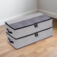 thumbnail image 2 of Bacs de Rangement Qwtwty 2 Pcs Boîte à Chaussures Pliable Compartiment Sac de Rangement Tissu Épais Transparent Boîte de Rangement en Liquidation, 2 of 3